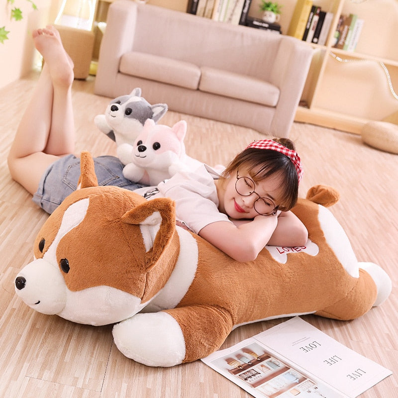 Cute Corgi Dog Plush Toy 60-100cm