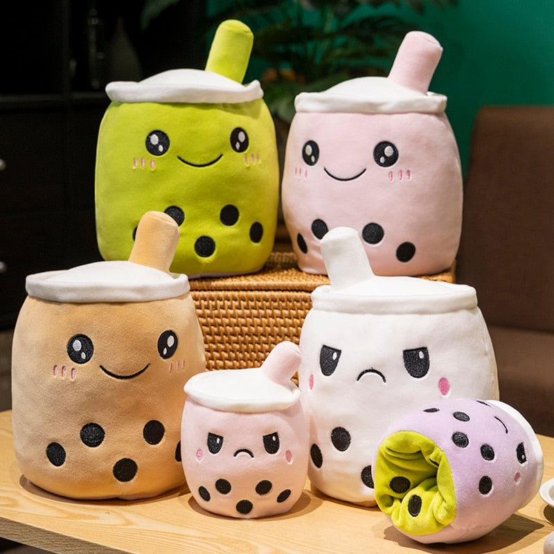 Reversible Bubble Milk Tea Plush Toys 15cm/25cm