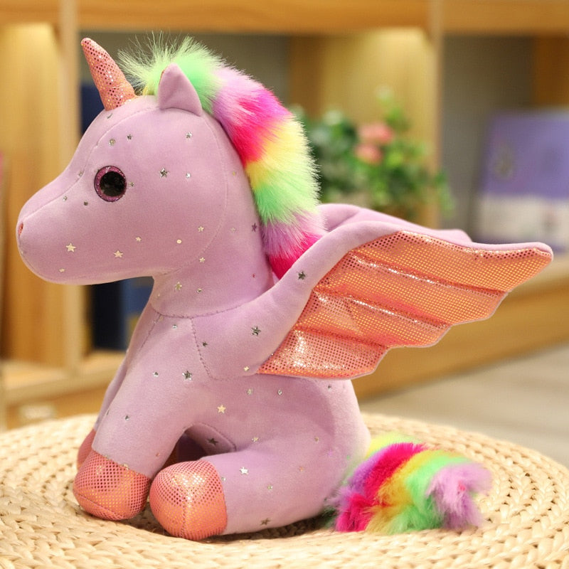 Angelic Unicorn Plush Toys and Keychains 10/20/30cm - Pink/Blue/Purple/White