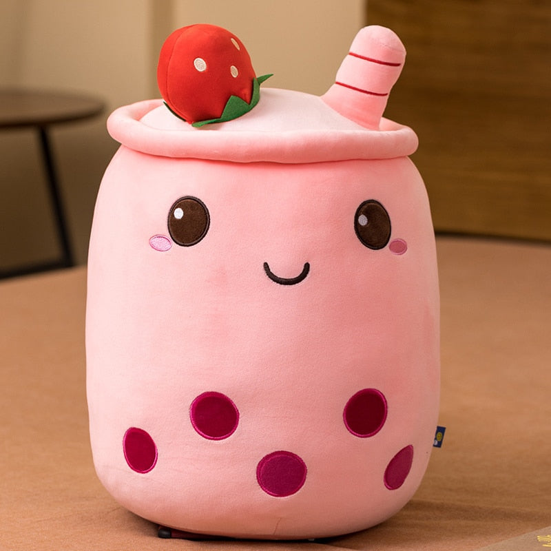 25-70cm cute cartoon Fruit bubble tea cup Plush Toys