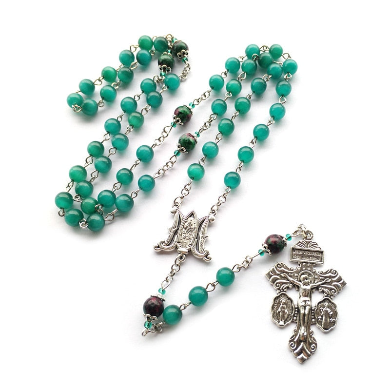 Rosary (QIGO Green Opal Beads) Rosary 84cm