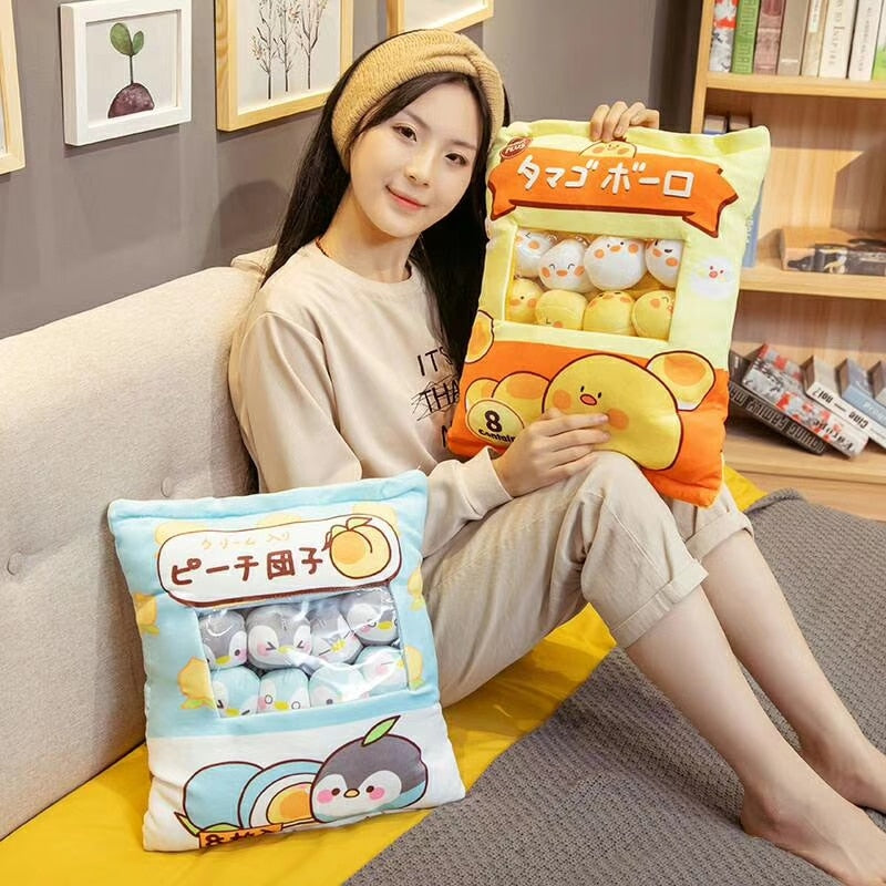 A Bag With 6-9 pieces of Mini balls Snacks/Pudding Plush Toys 40-50cm