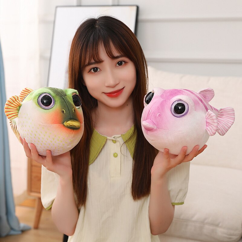 Puffer Fish Plush Toys 26/33/43CM - Pink/Green