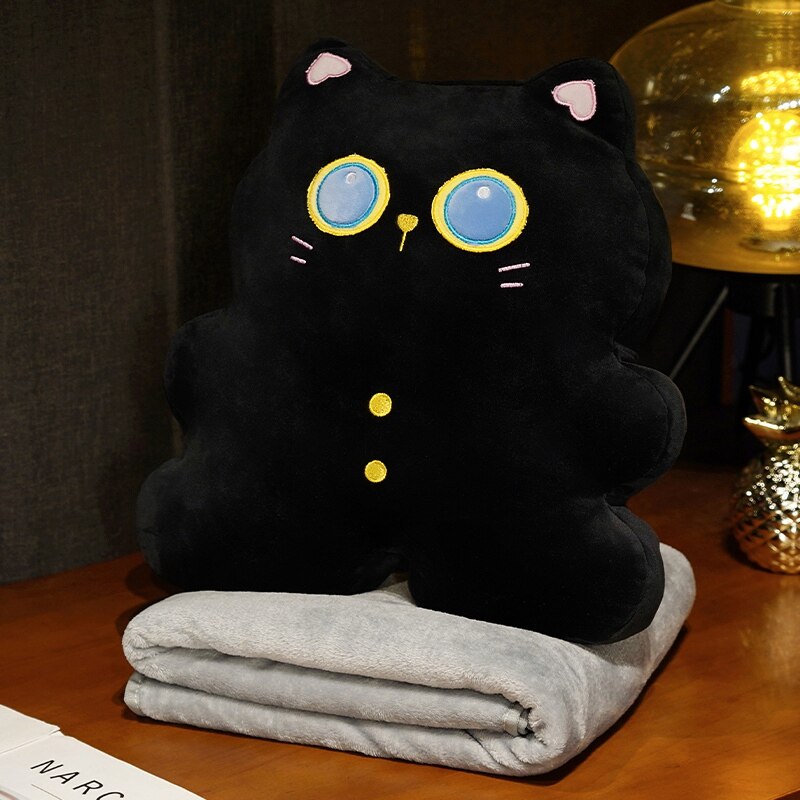 Cat Pillow Plush Toys With/Without Blanket