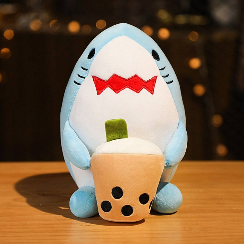 Animal(Bear/Cat/Shark) with Milk Tea Squishy Plush Toy