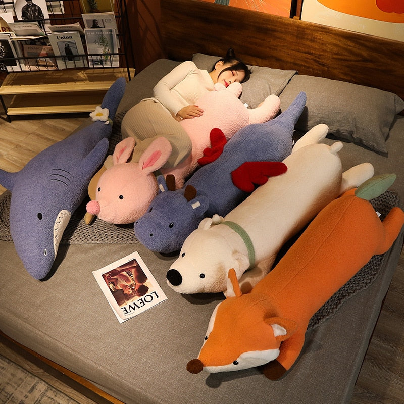 Animal (Fox/Shark/Rabbit/Bear/dragon) Pillow Plush Toy 100/120cm