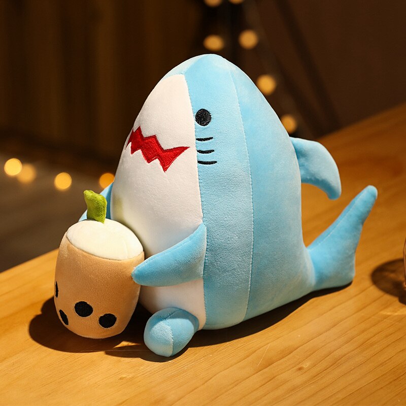 Animal(Bear/Cat/Shark) with Milk Tea Squishy Plush Toy