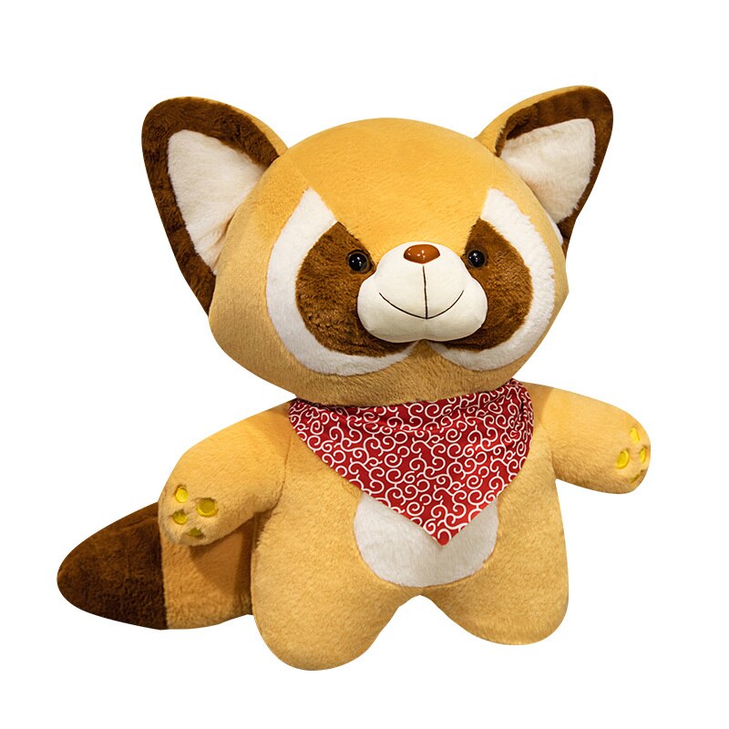 Cute Raccoon(Brown/Grey) with Red/Green Scarf Plush Toys 45-90cm