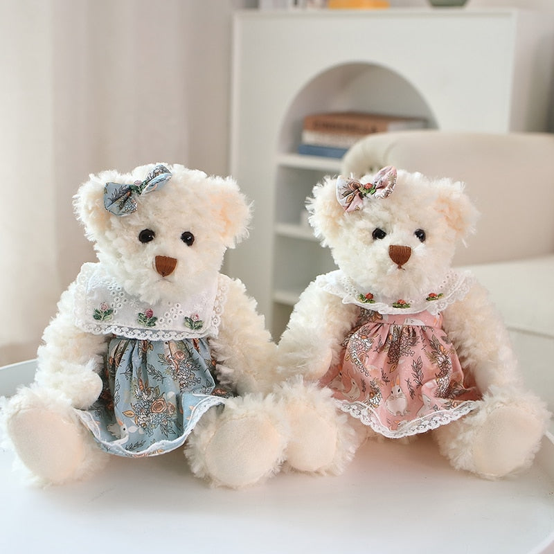 Teddy Bear (Couple With Cloth) Plush Toys 2 pcs/lot 26cm