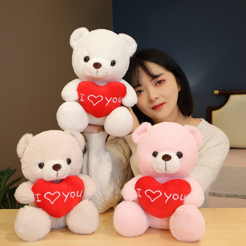 Teddy Bear Plush Toys (Bear Holding "I Love You" Heart) 28cm