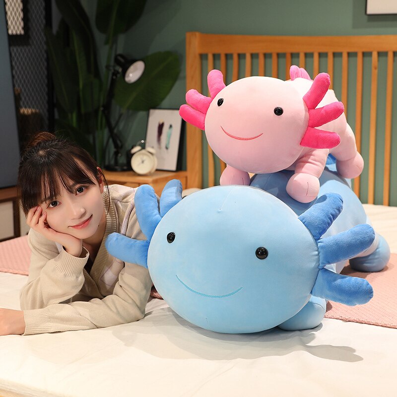 Cute Axolotl Plush Toys 30/60/90cm - Green/Blue/Pink/Purple