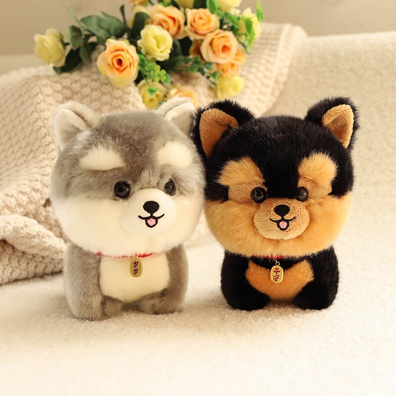 Dog/Puppy (Bichon Frise/Husky/Corgi/Akita) Plush Toys 20cm