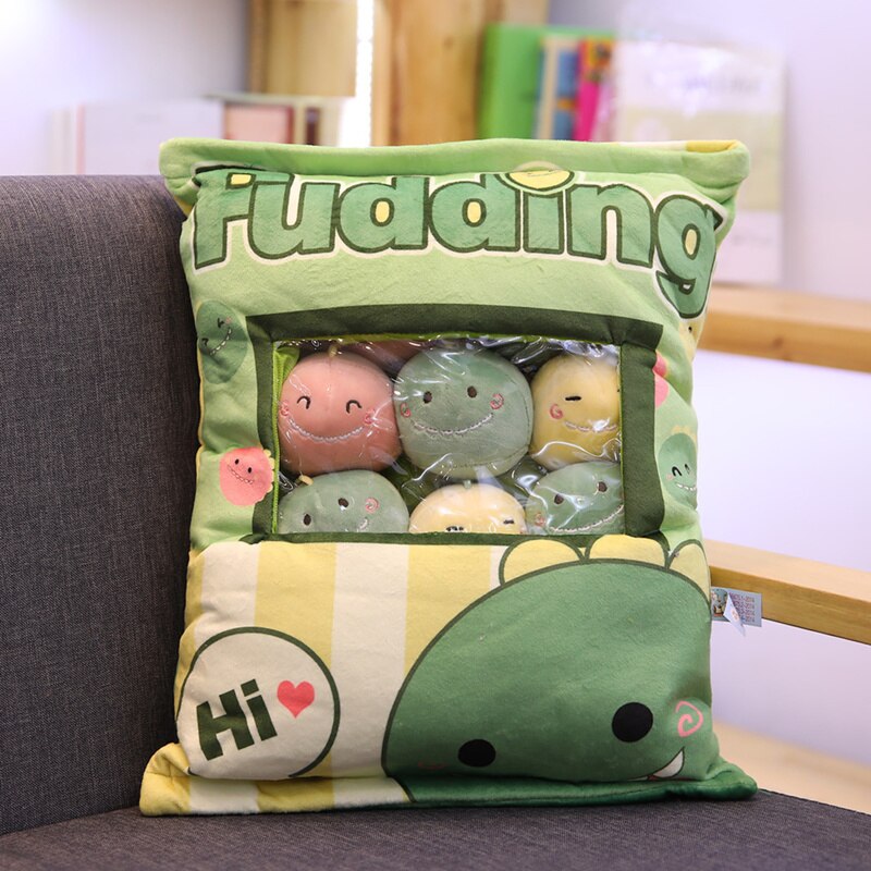 A Bag With 6-9 pieces of Mini balls Snacks/Pudding Plush Toys 40-50cm