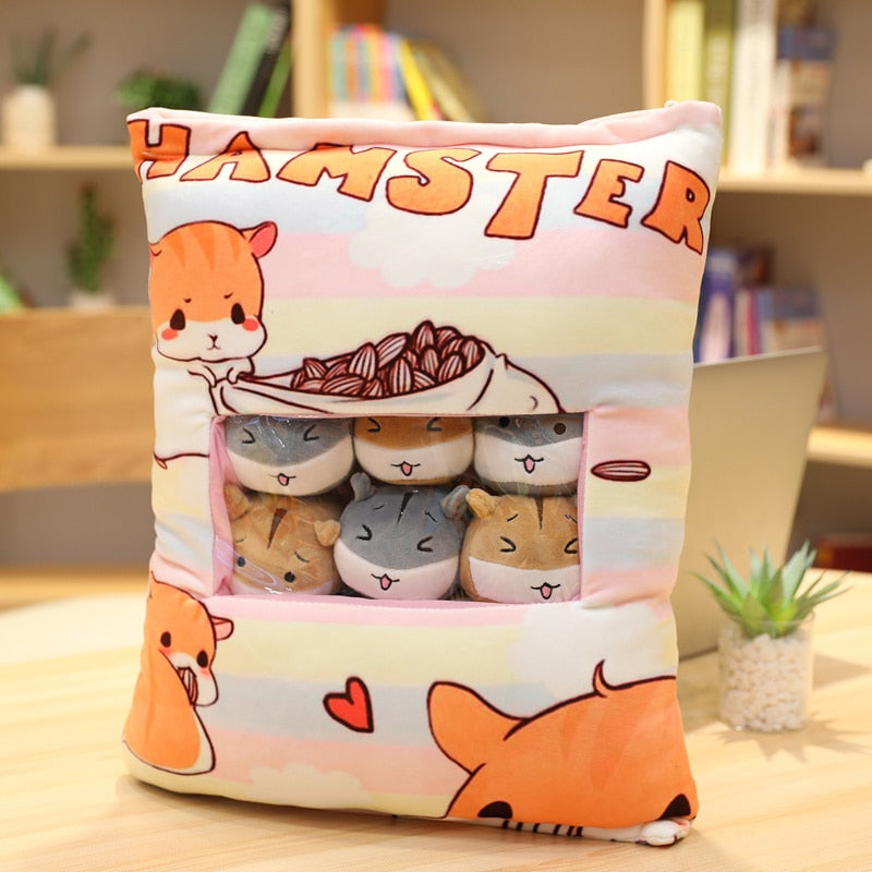 A Bag With 6-9 pieces of Mini balls Snacks/Pudding Plush Toys 40-50cm