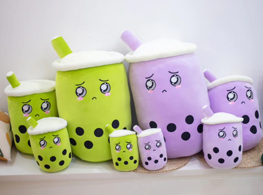 25-70cm cute cartoon Fruit bubble tea cup Plush Toys