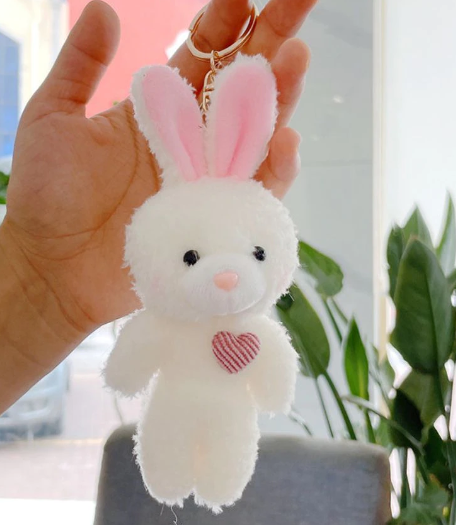 Animal (Bear/Rabbit/Dog) Plush Keychain 11cm