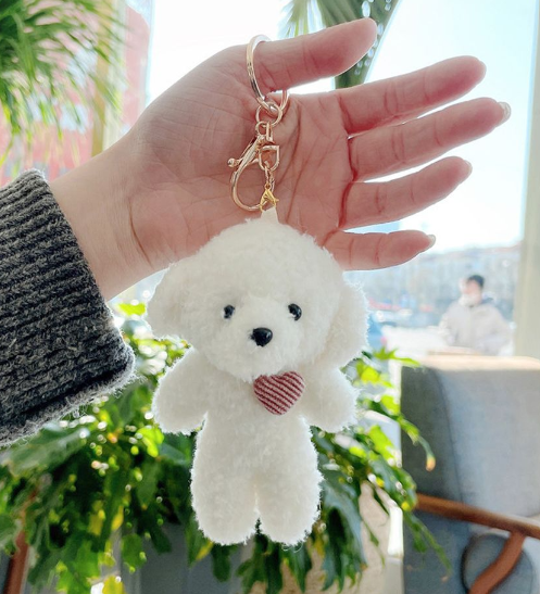 Animal (Bear/Rabbit/Dog) Plush Keychain 11cm