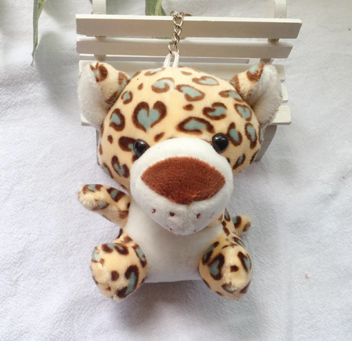 Animal (Tiger/Elephant/Monkey/Lion/Giraffe/Cheetah) Plush Keychain 10cm