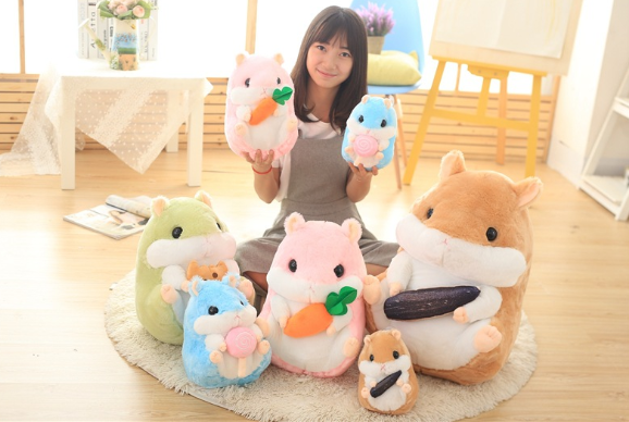 Hamster With Snack Plush Toys 