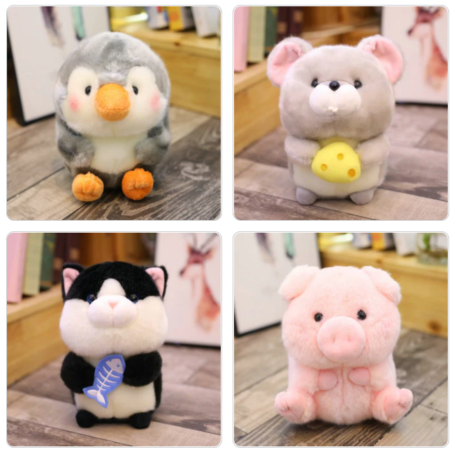 Animal (Cute and Round Ball Shape) Plush Toys 15-22cm