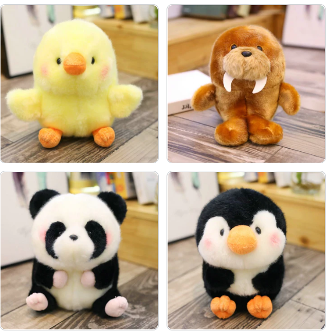 Animal (Cute and Round Ball Shape) Plush Toys 15-22cm