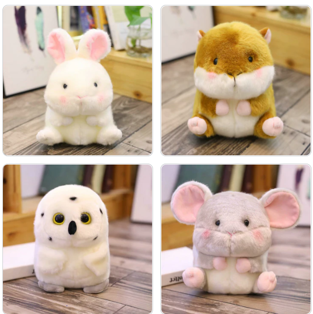 Animal (Cute and Round Ball Shape) Plush Toys 15-22cm