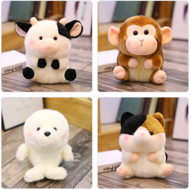 Animal (Cute and Round Ball Shape) Plush Toys 15-22cm