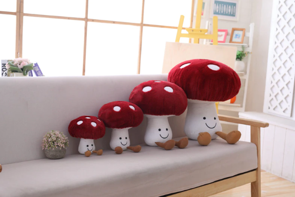 Mushroom and Eggplant Plush Toys 20-100cm