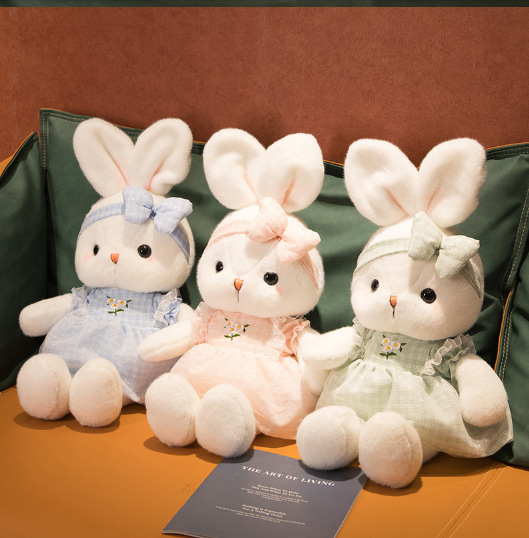 Rabbit With Dress And Headband Plush Toys 40-80cm