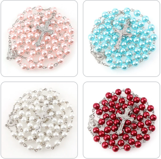 Rosary (Imitation Pearl Beads) 15 Colors