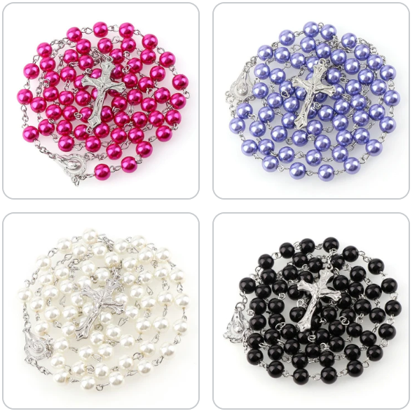 Rosary (Imitation Pearl Beads) 15 Colors