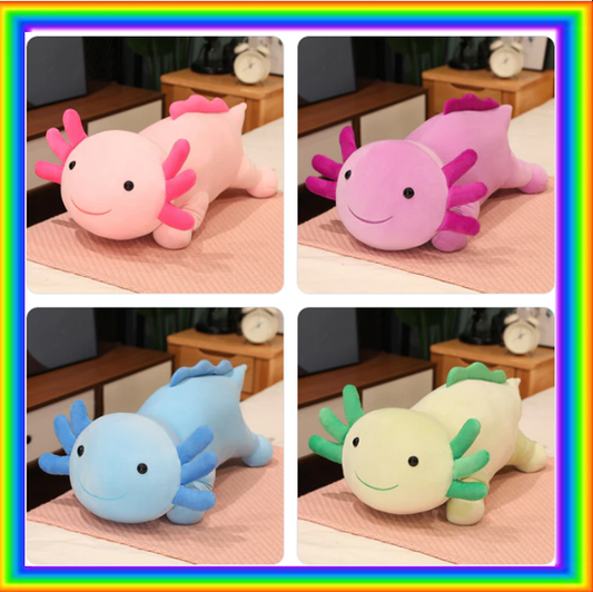 Cute Axolotl Plush Toys 30/60/90cm - Green/Blue/Pink/Purple