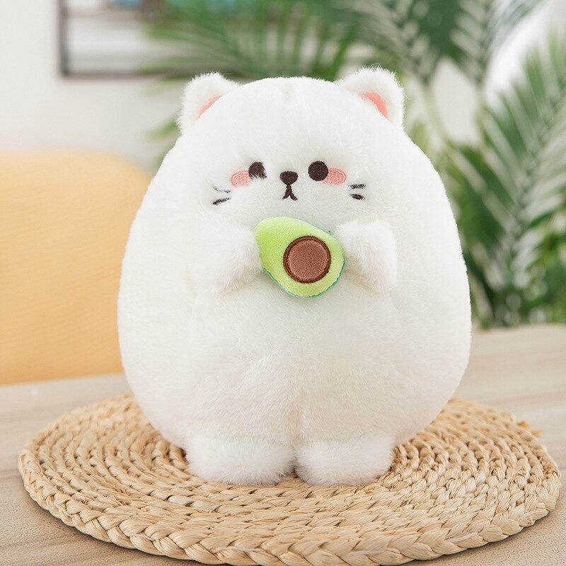 Cute Cat Holding Avocado Plush Toy 25-35cm