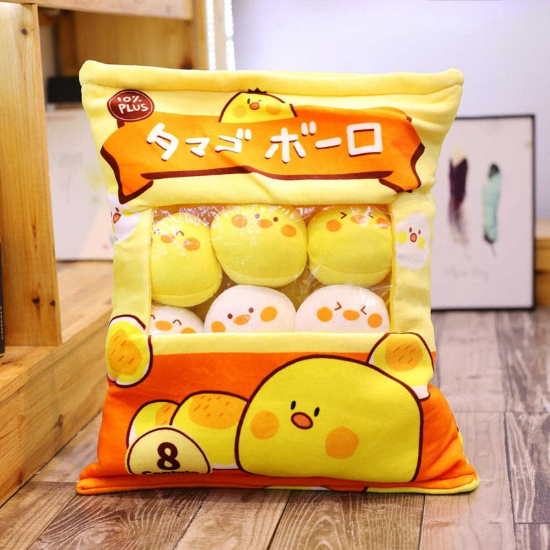 A Bag With 6-9 pieces of Mini balls Snacks/Pudding Plush Toys 40-50cm