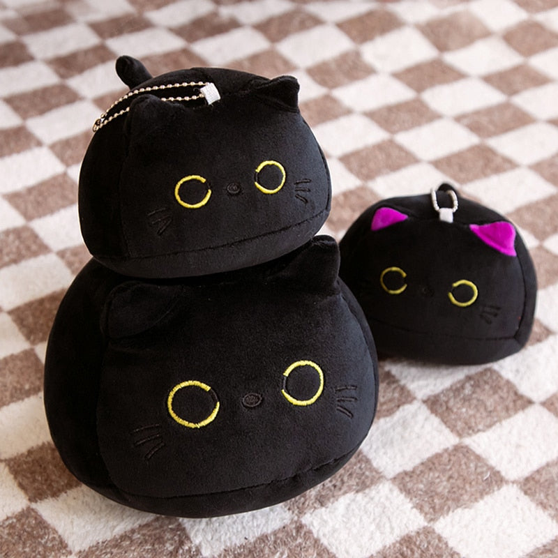 Black Cat Plush Keychain 9/15cm