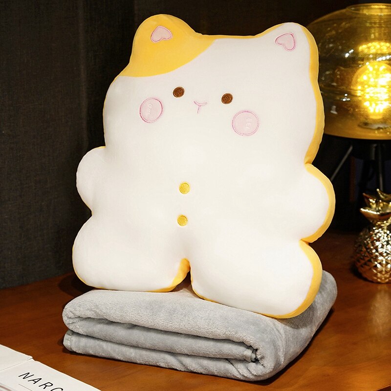 Cat Pillow Plush Toys With/Without Blanket